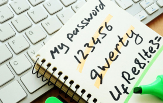 Keyboard notepad passwords